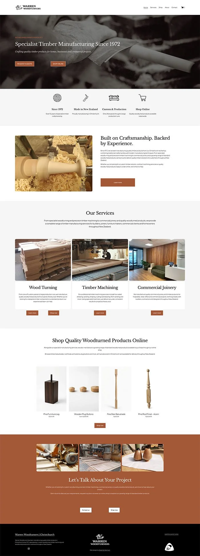 Timber manufacturing website design NZ