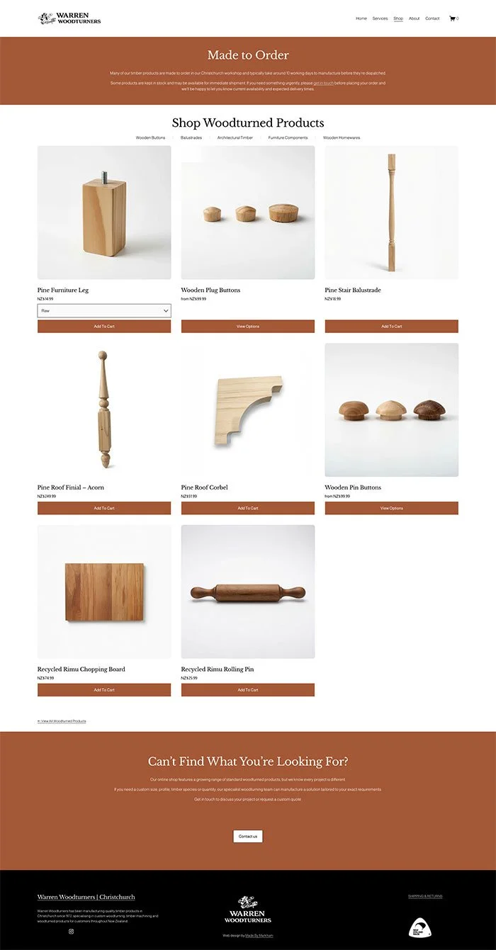 Ecommerce website for timber building products nz