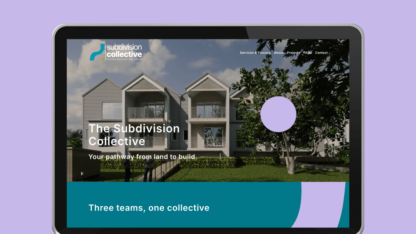 Subdivision planning website design colourful by MBM NZ
