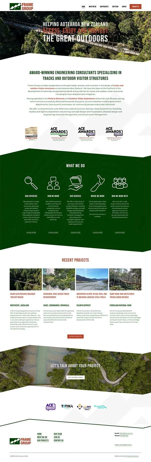 Green engineering website design NZ