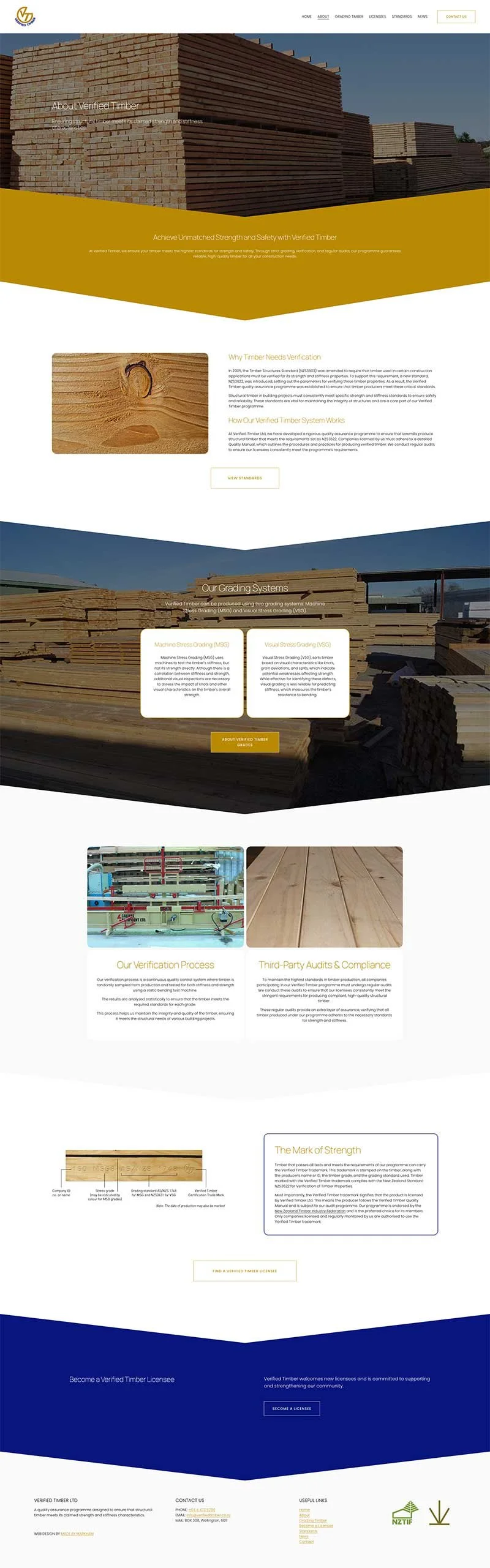 Verified Timber website refresh wellington