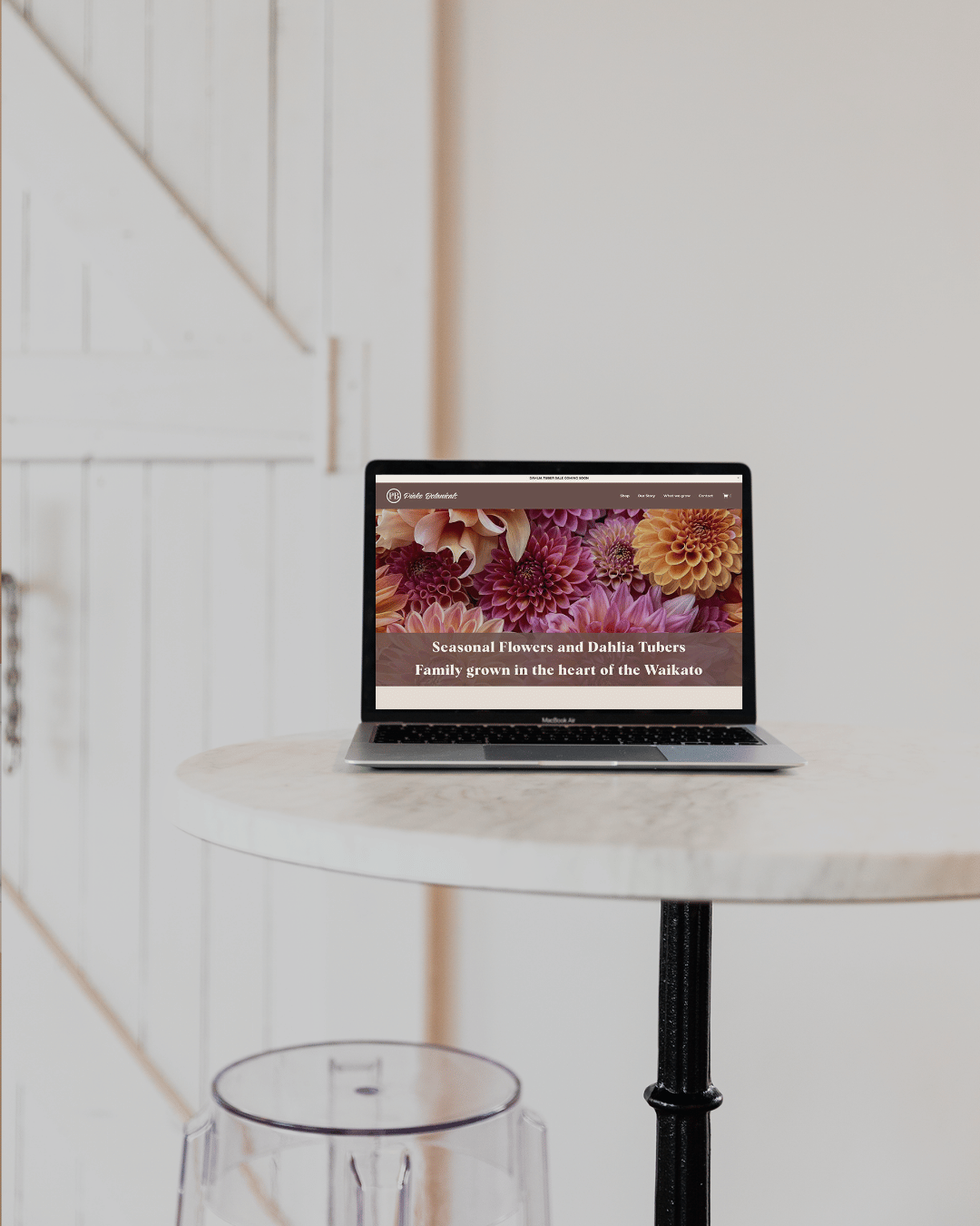 Piako Botanicals website on screen