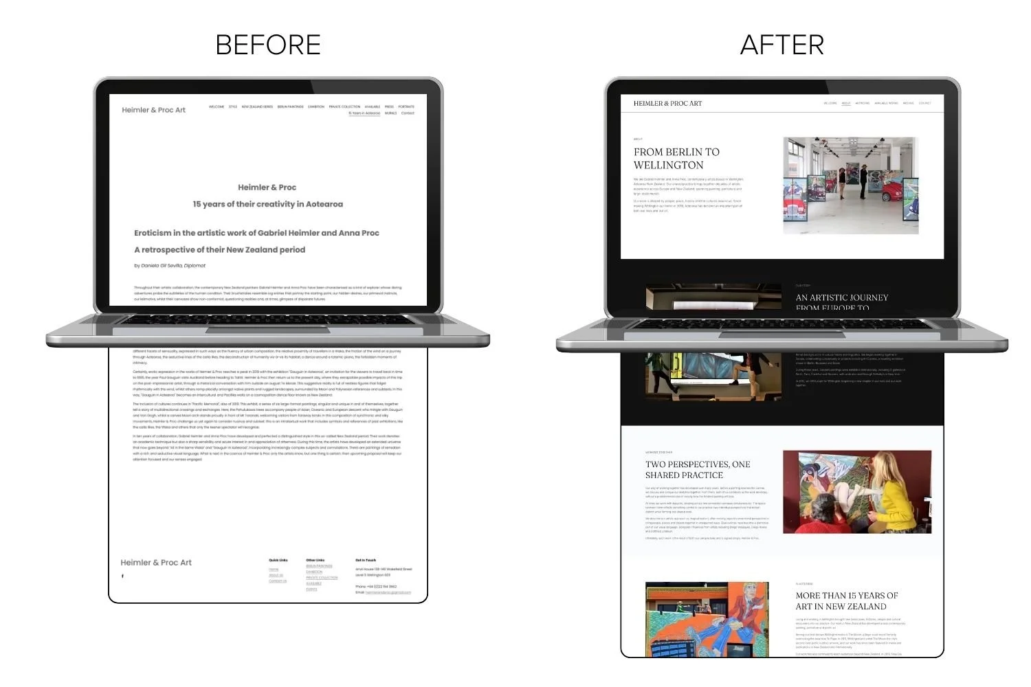 Heimler Proc artist website before and after about page.jpg