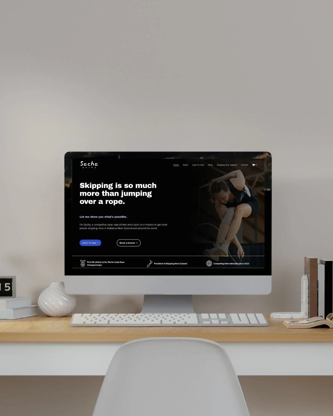 Modern blue and black sports website design NZ.jpg
