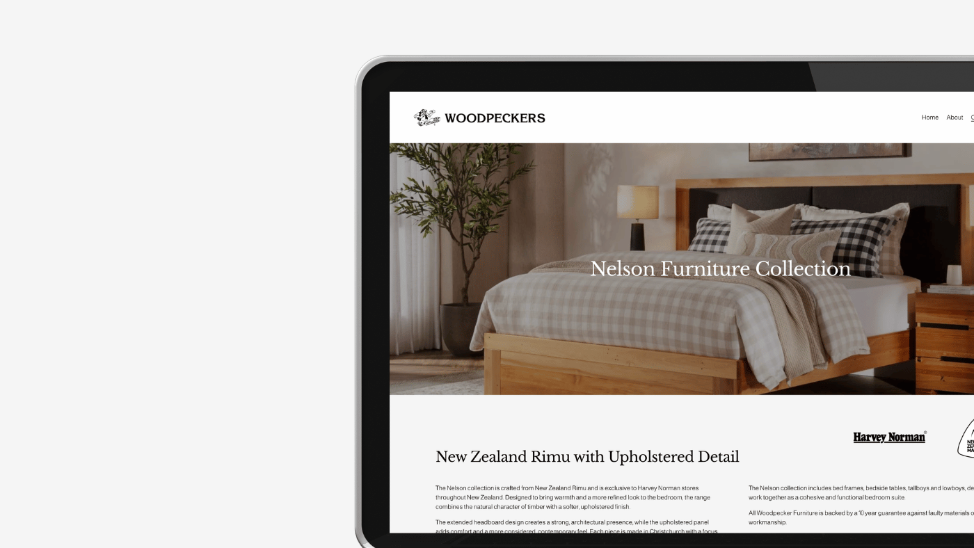 Furniture website design NZ