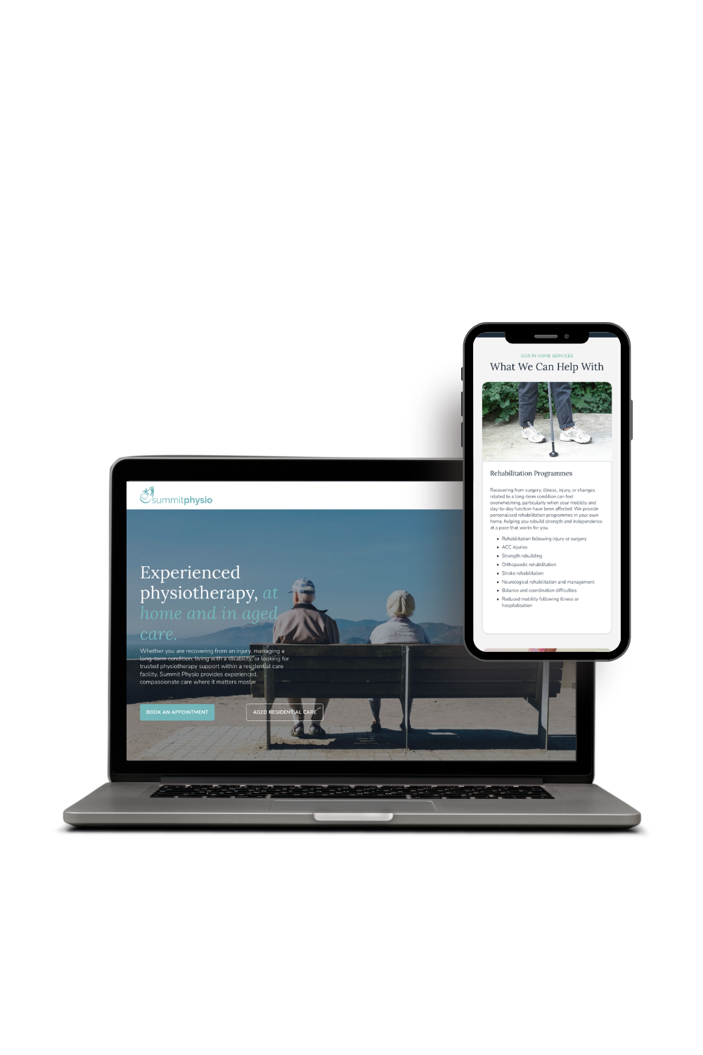 Physio business website design NZ