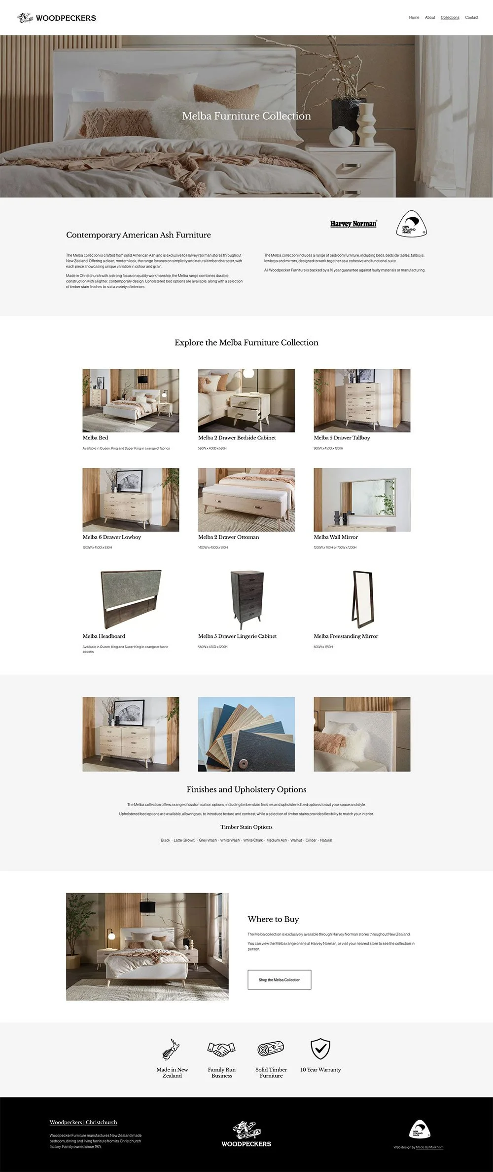 Product focused website design