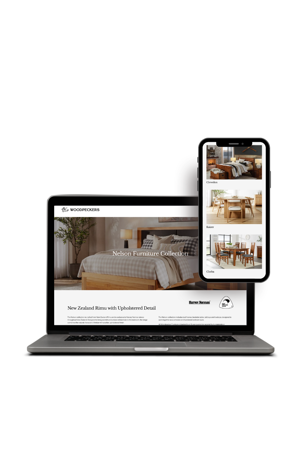 FURNITURE WEBSITE on screens
