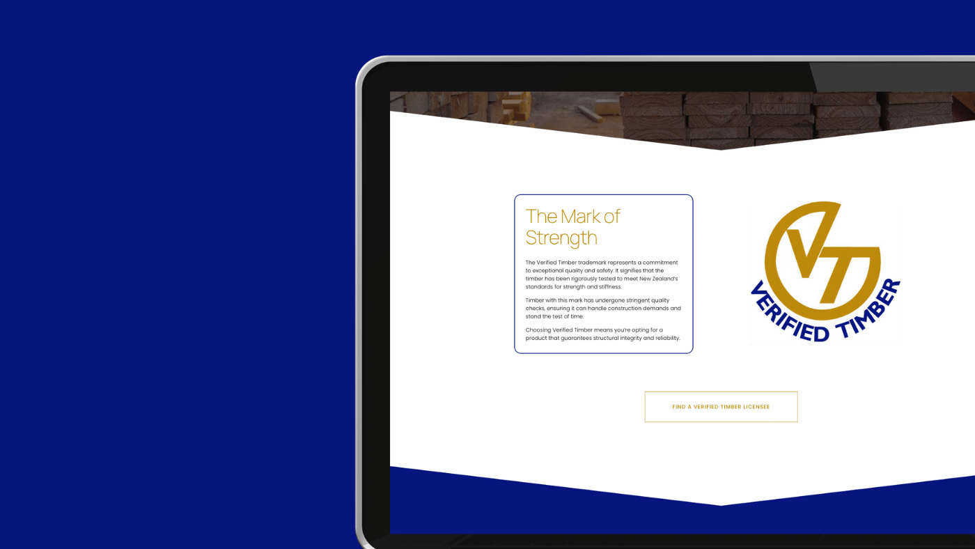 Verified Timber full website design by MBM in Wellington NZ