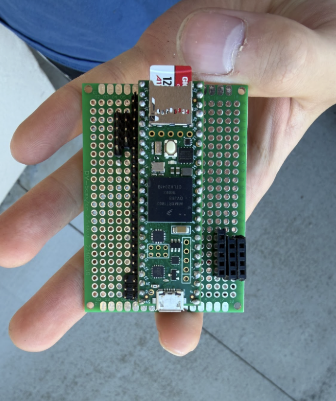 Image of finished teensy 4.1 breakout board