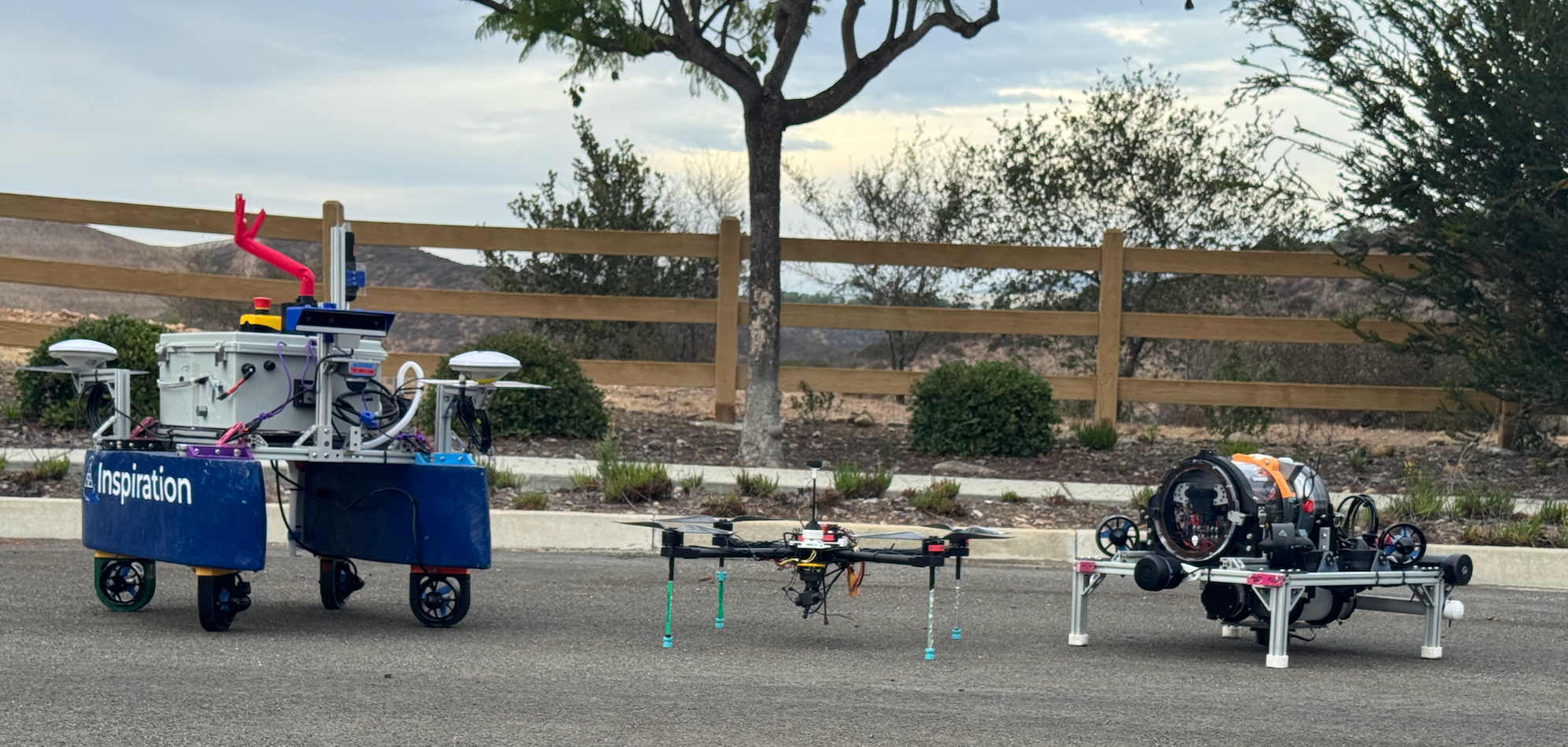 Team Inspiration's boat, drone and sub