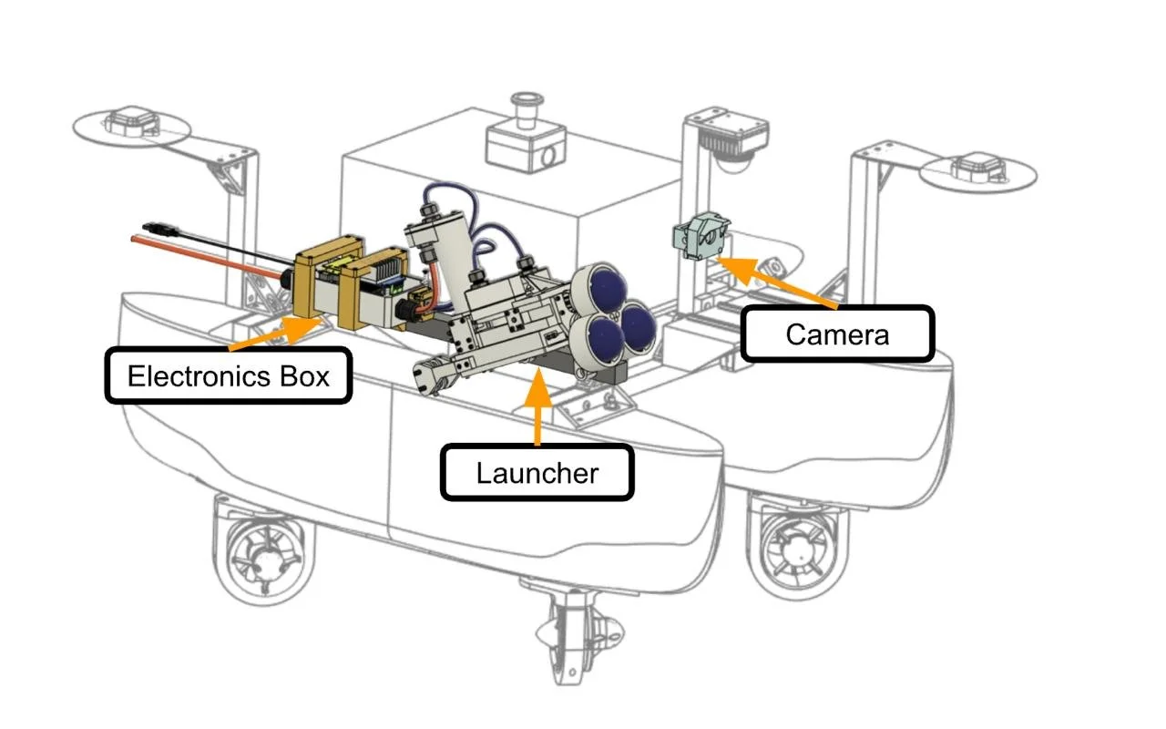 cad of racquetball launcher