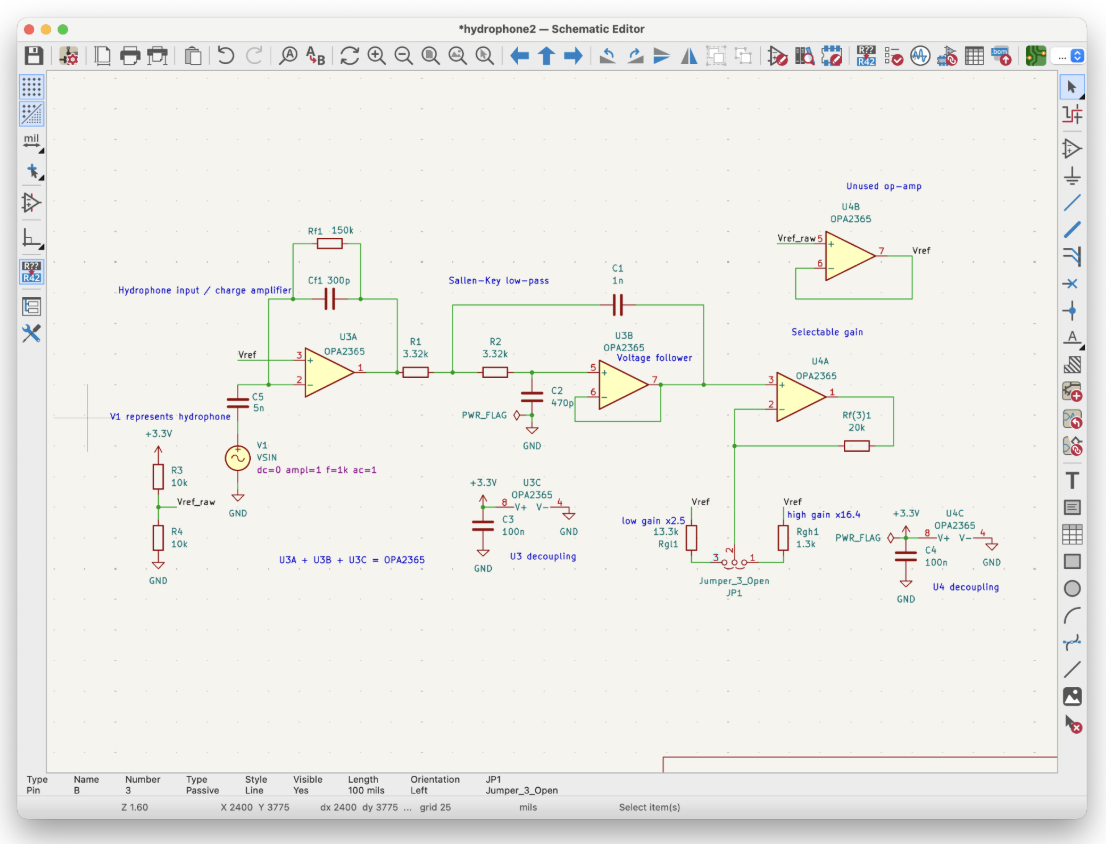 kicad hydrophone