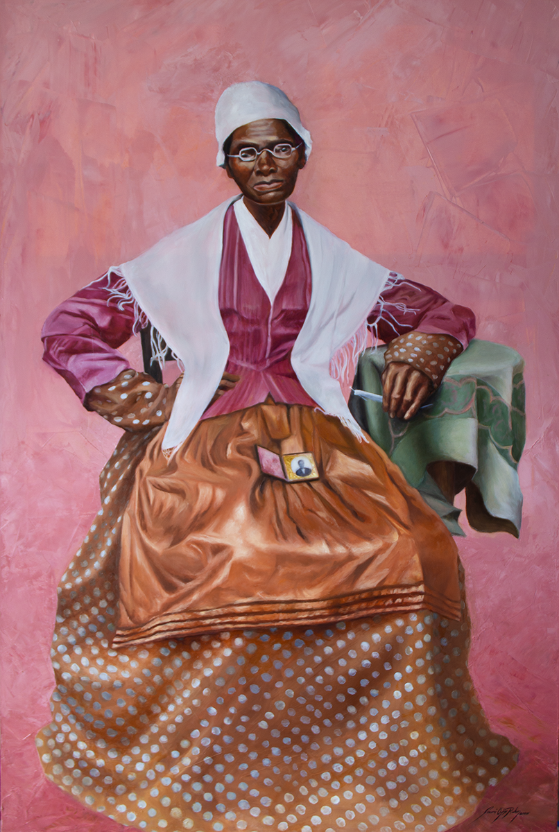 Sojourner Truth, Oil, alkyd cold wax on canvas, 60in. x 40in. 2025 Commissioned by Freedom 58 Project