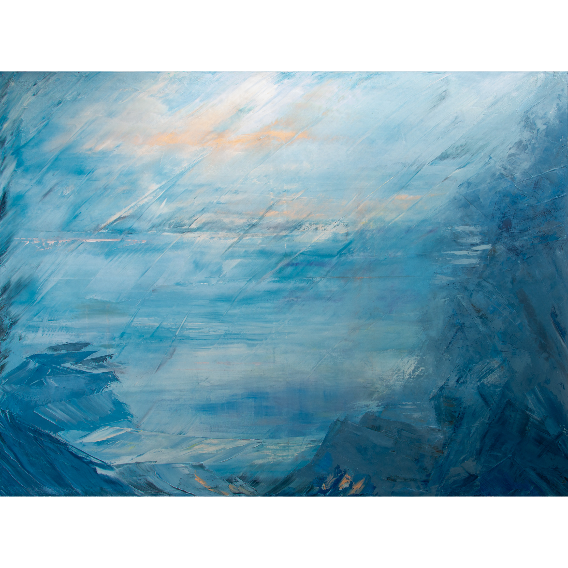 Conditions, oil & cold wax on canvas, 48 x 64 in. $9,000
