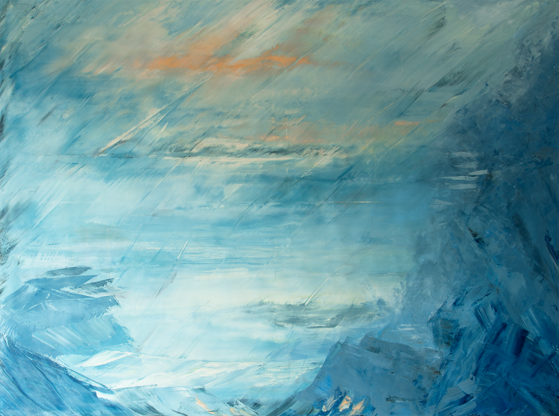 Conditions Series I, 48 in. x 64 in., oil and cold wax on canvas.