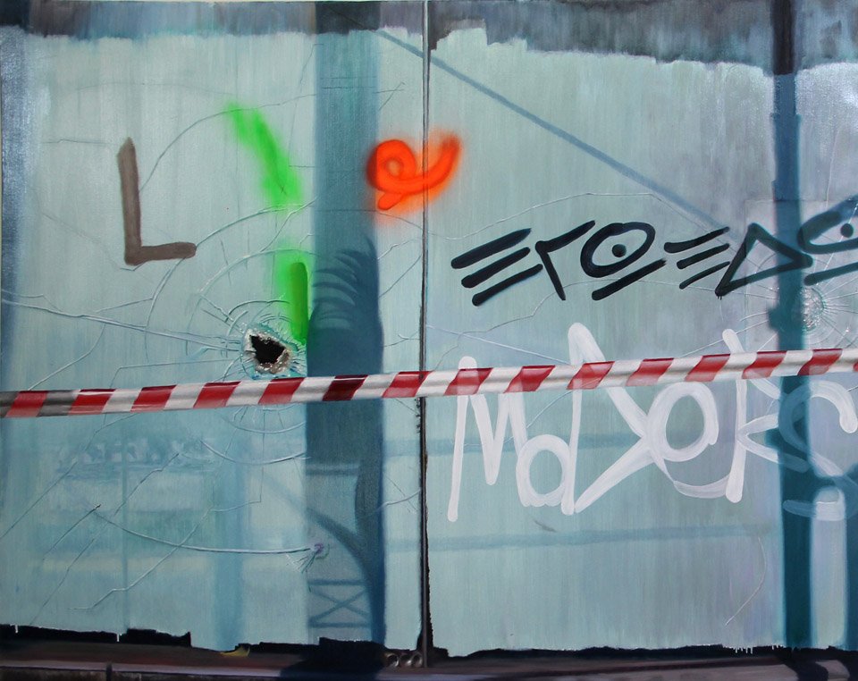 Arab Spring ~ Oil and alkyd resin on canvas 40in x 60 in