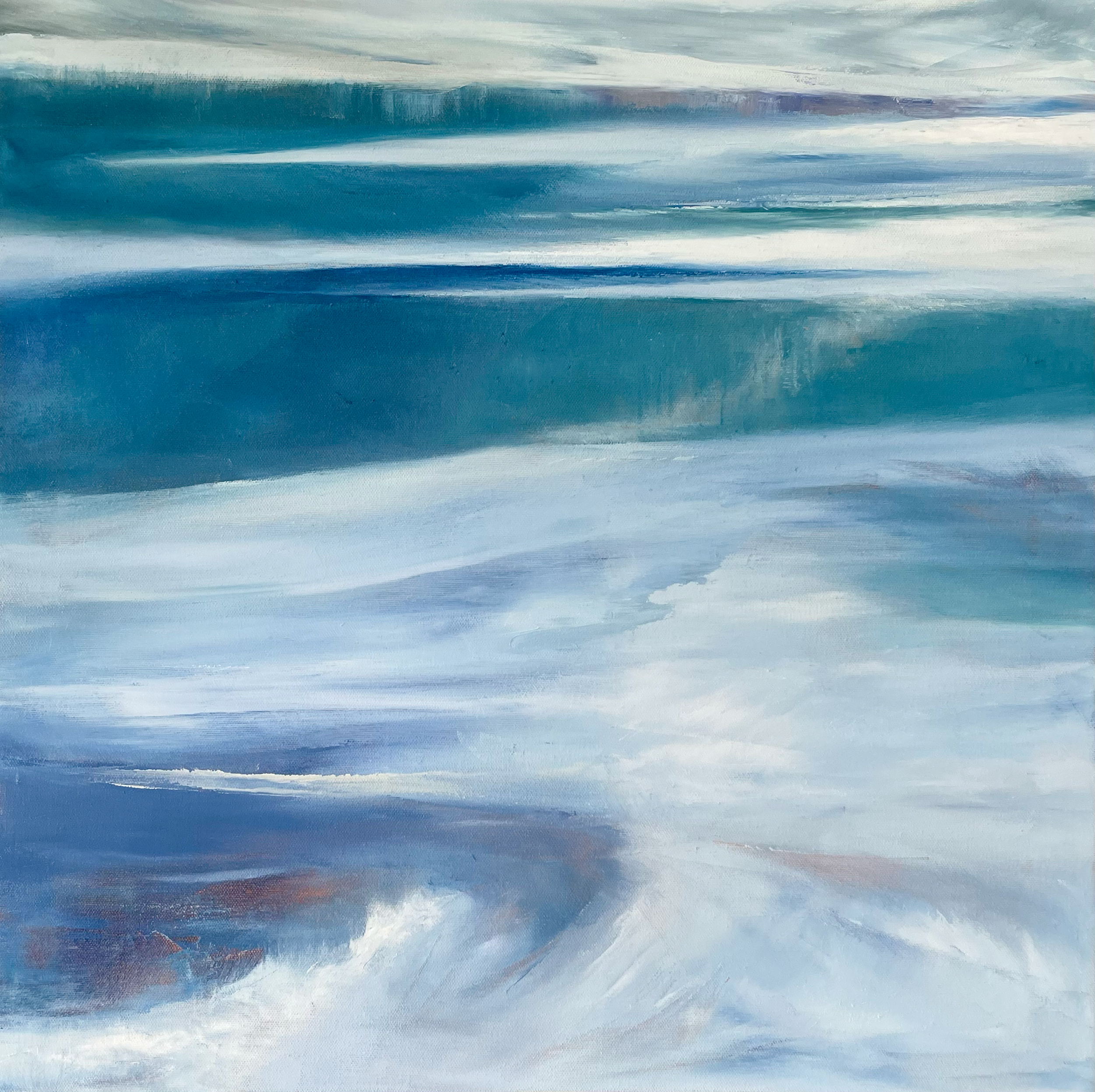 Reflection
Oil and cold wax on canvas
20 × 20 in.
2026