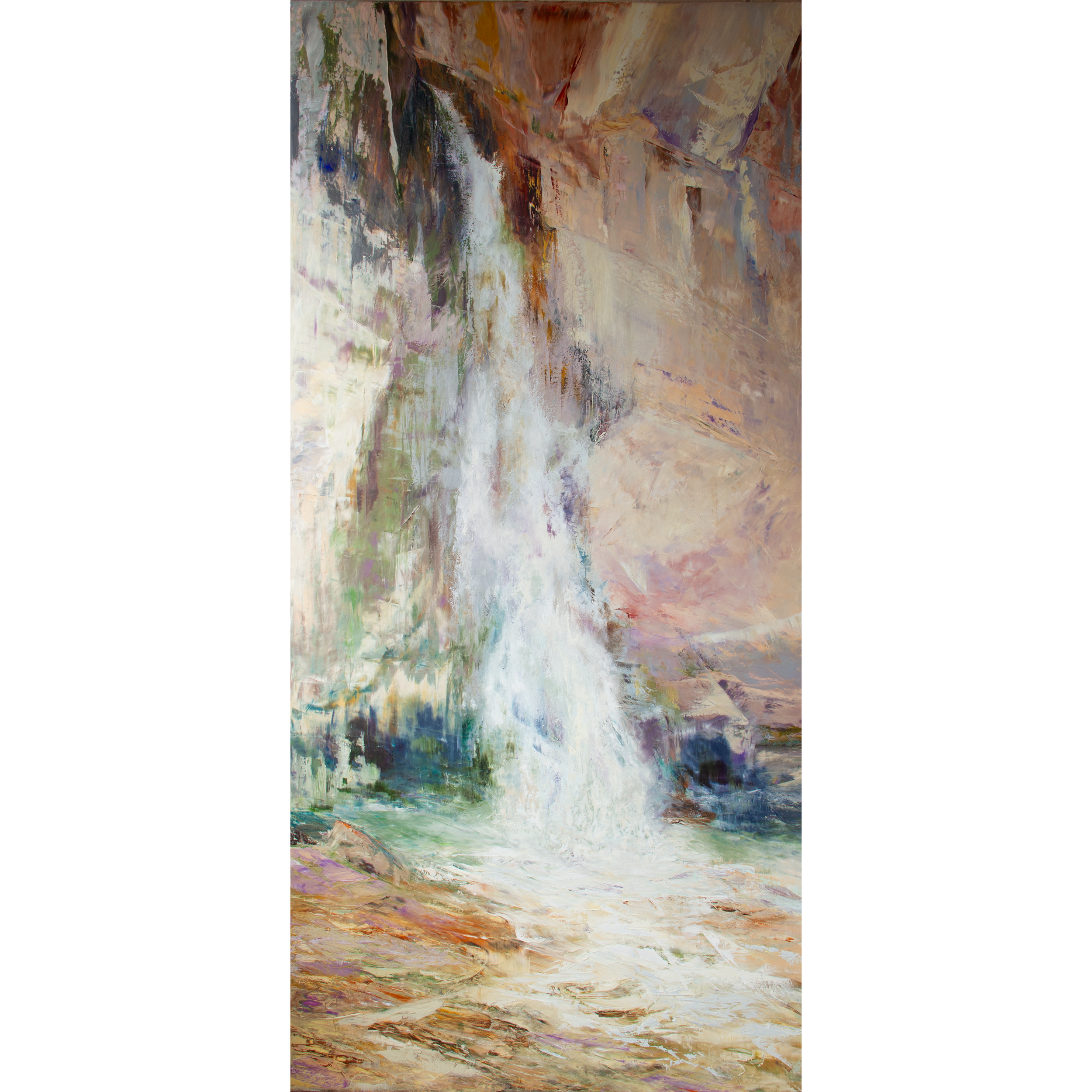 Conditions: Gravity, 86 x 40 in. oil & cold wax on canvas, $12,000