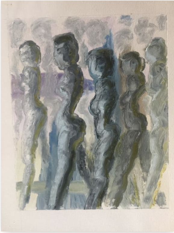 Women sketch
2019, Oil and alkyd resin on canvas paper
10 in