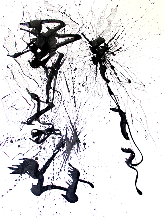 Day 45 ~ Chinese and India Ink On Archival Paper