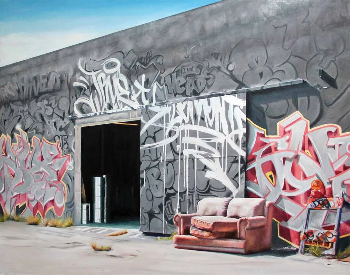 "Sofa Wynwood"  Miami, Fl,  oil on canvas 48in x 60in 