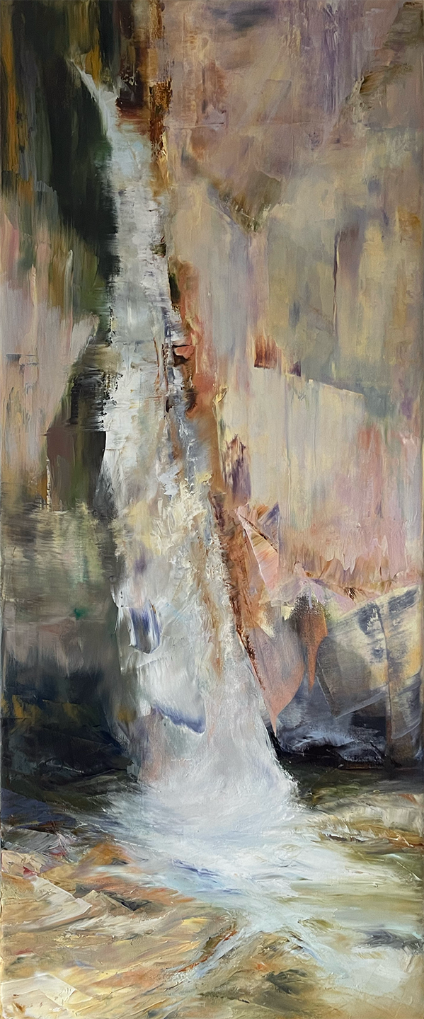 Sublime Pressure 
oil and cold wax on canvas 
58 x 24 in.
2026