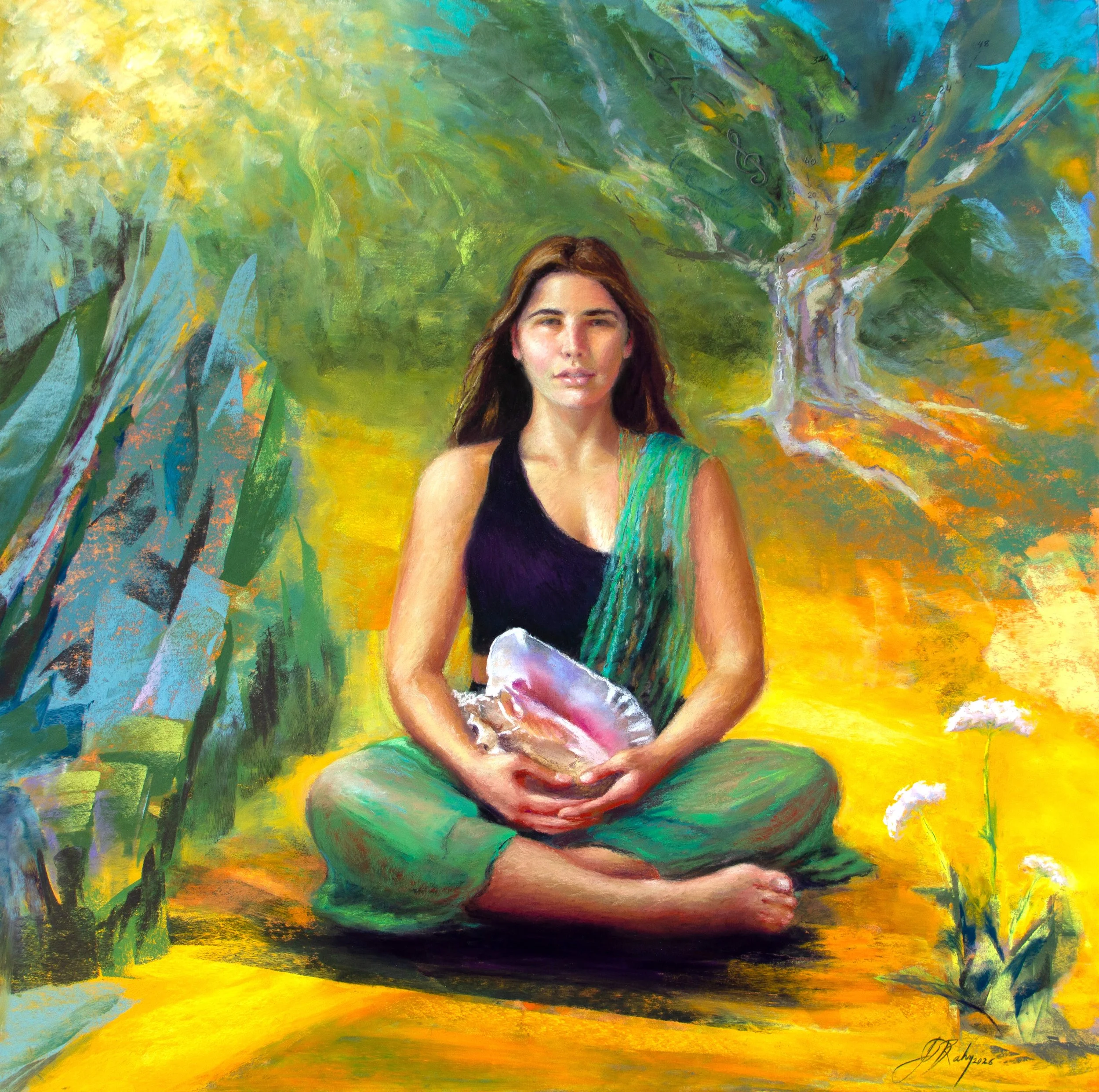 Eigen-Branch 2026, Pastel on U Art paper 22"x 22"