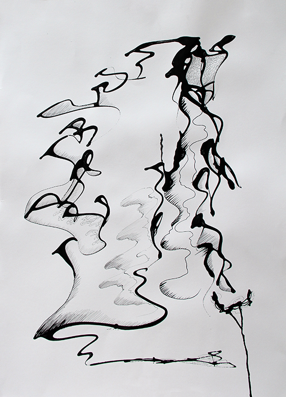 Day 59 ~ Chinese and India Ink On Archival Paper
