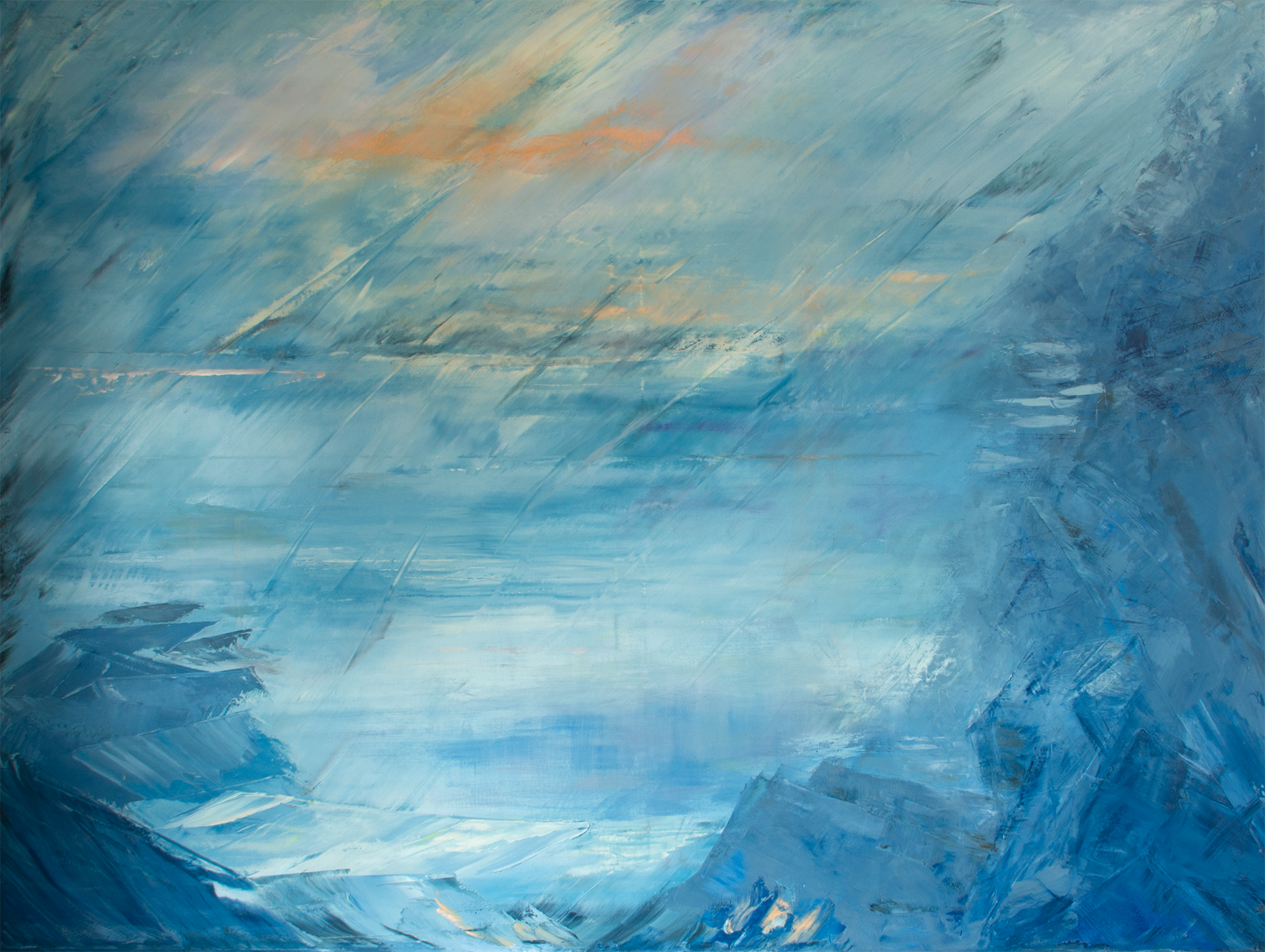 Conditions Series I, 48 in. x 64 in., oil and cold wax on canvas.