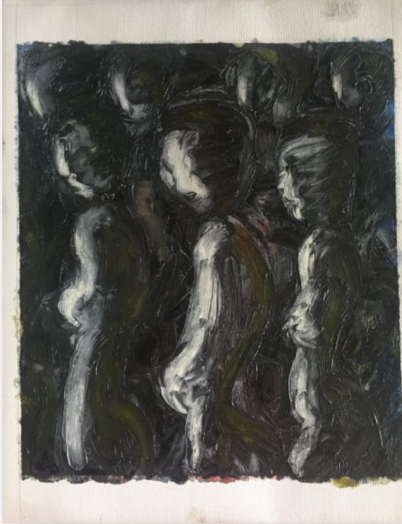 2019, Oil and alkyd resin on canvas paper
11 x 10 in