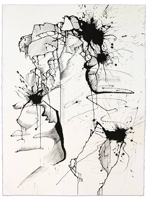 Chinese and India Ink On Archival Paper