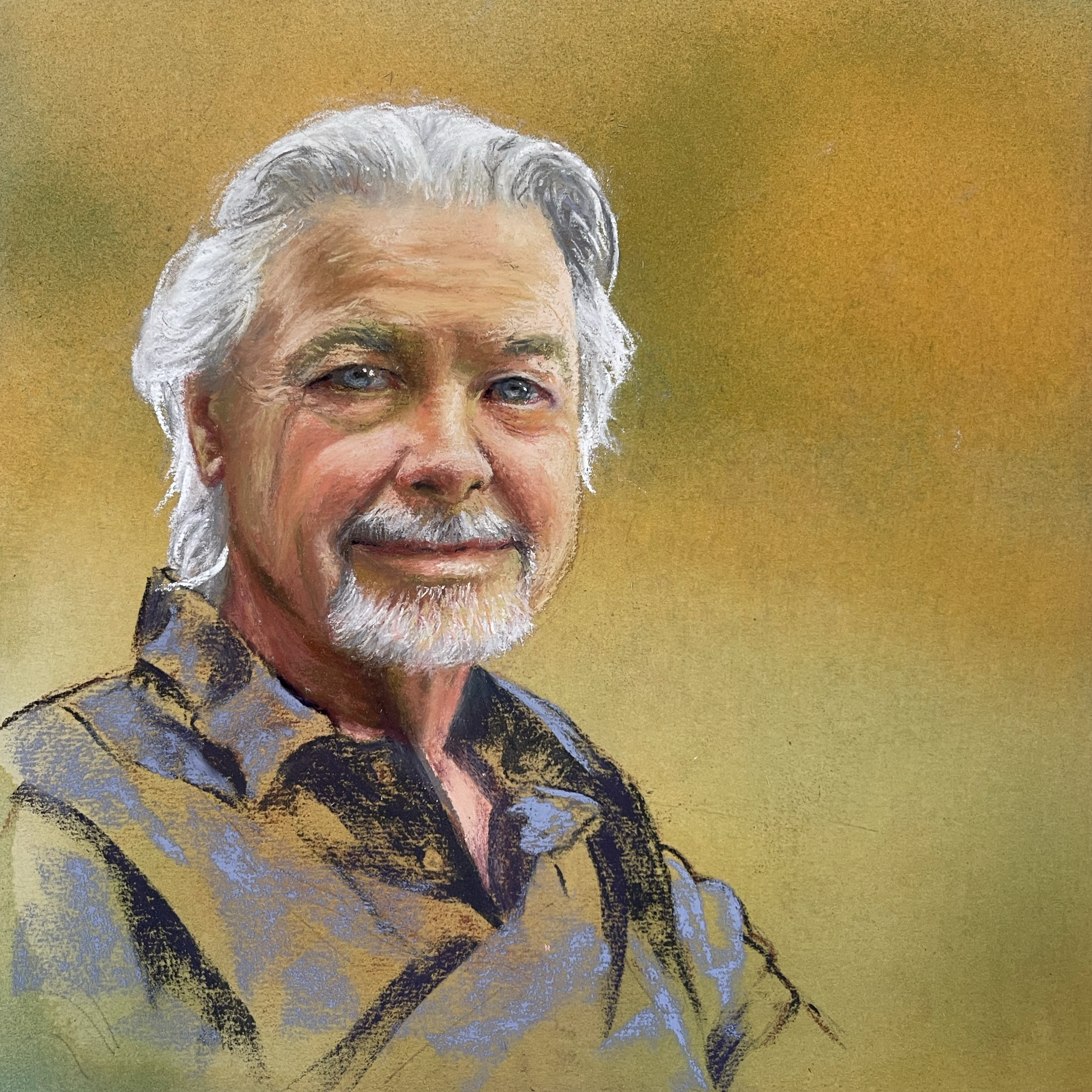 Tom, pastel on UArt 280 11in. x 11in. 2024