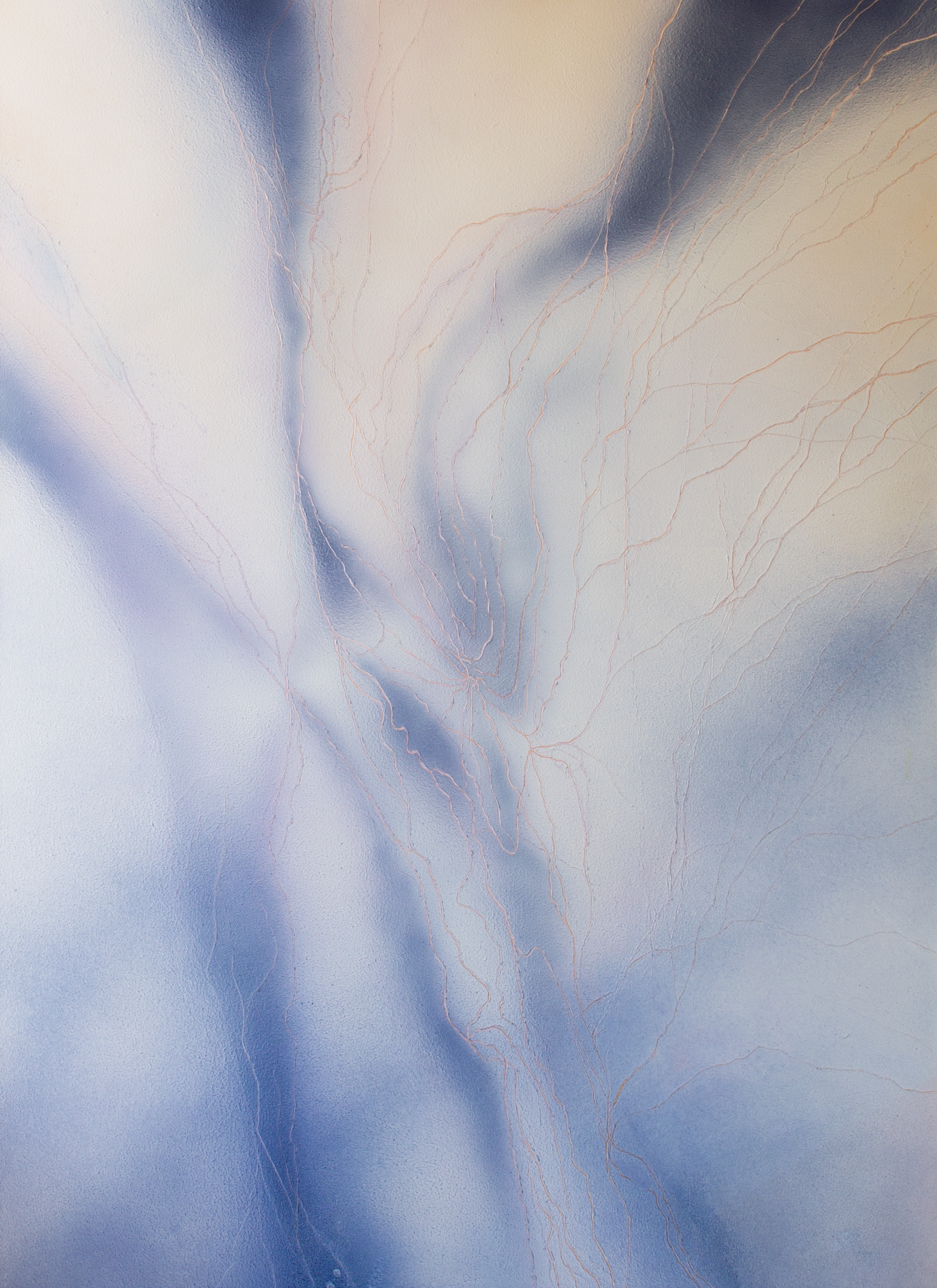 Suspended, oil & cold wax on canvas, 42 x 58 in. $7,000