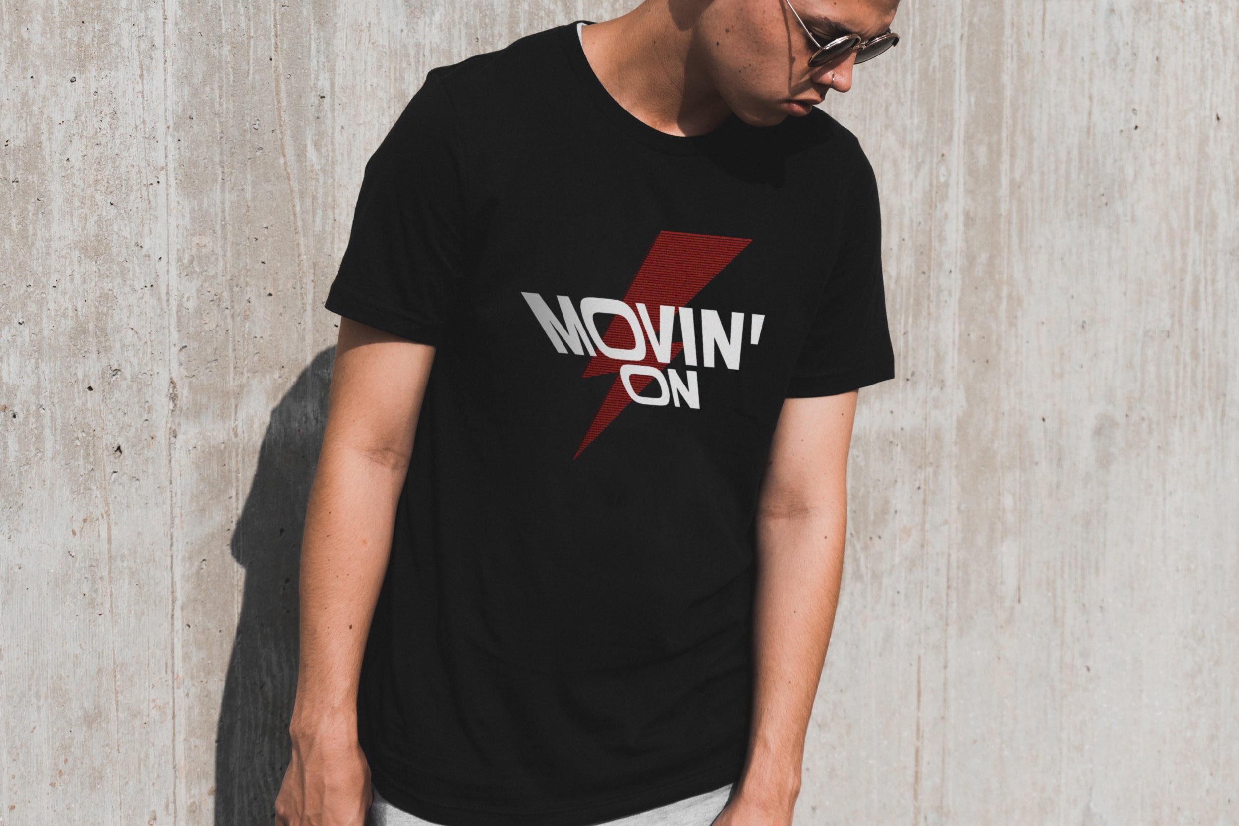 Tom Meighan 'Movin' on' lightning bolt t-shirt