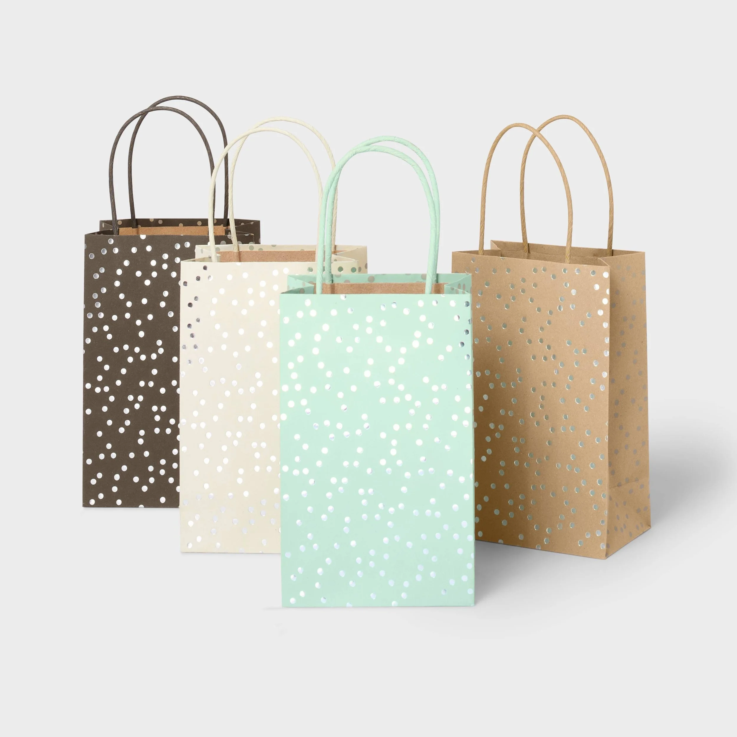Silver Foil Dots Gift Bag Set.jpeg