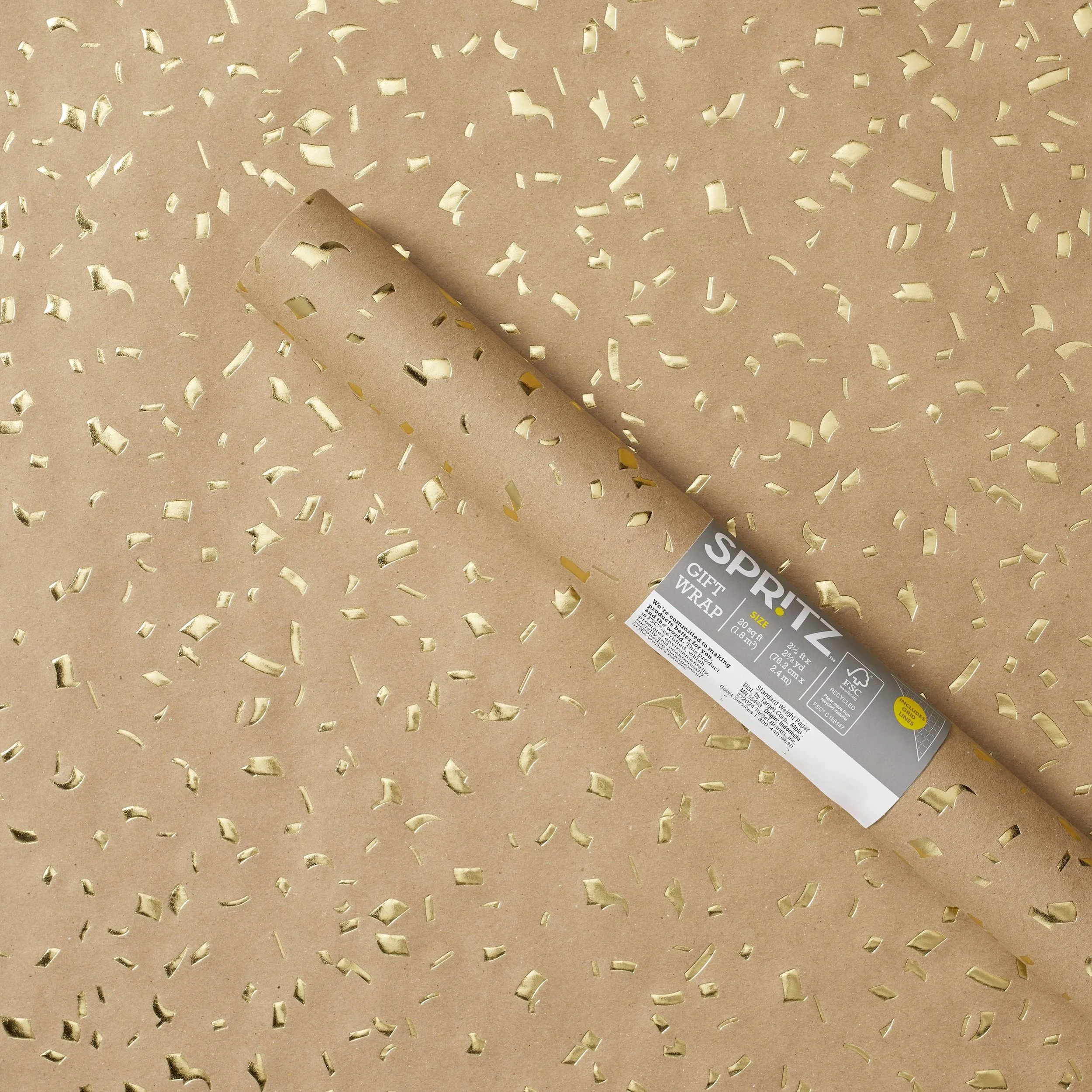Brown Gold Foil Speckled Gift Wrap.jpeg