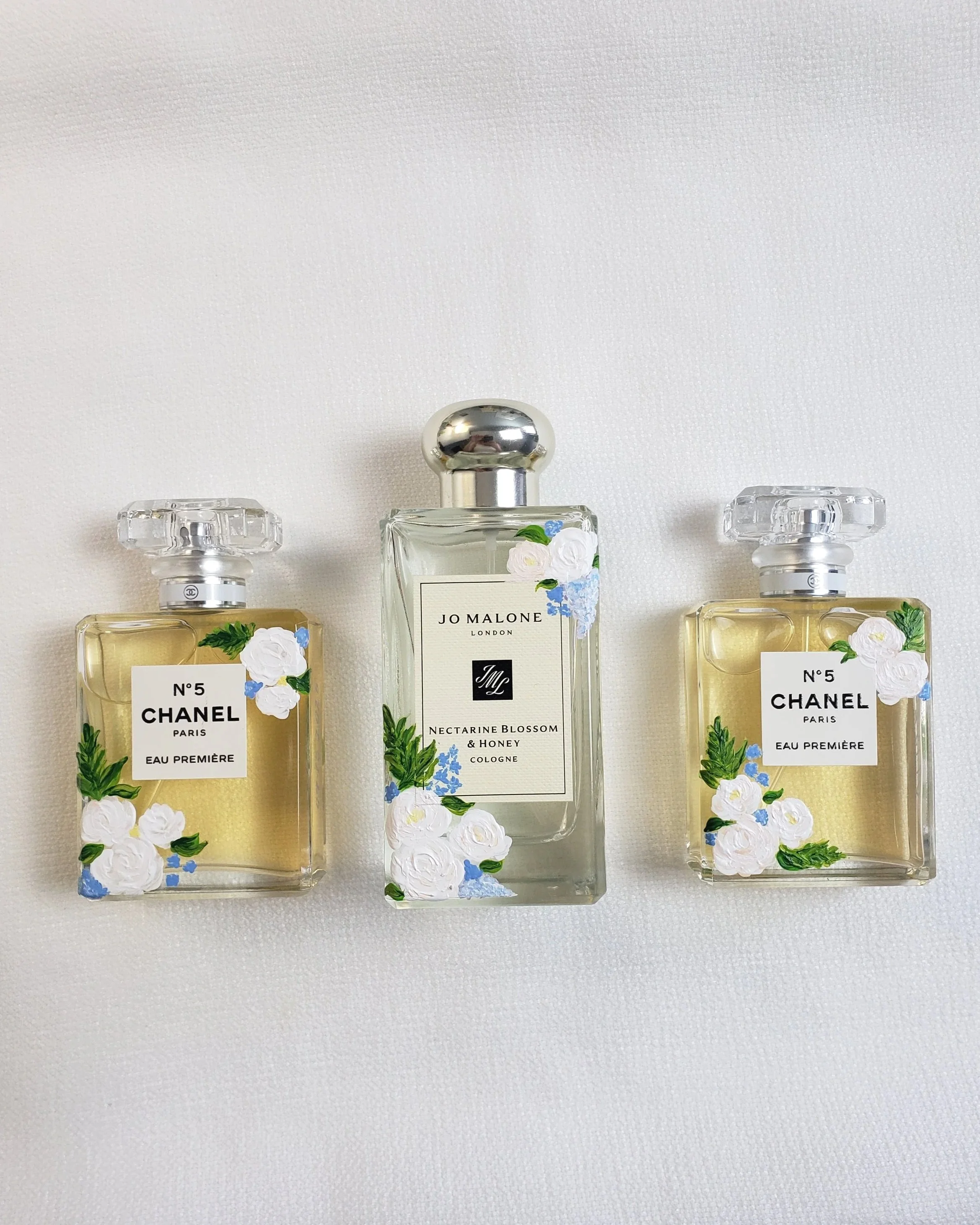 Painted Bridal Perfume Bottles