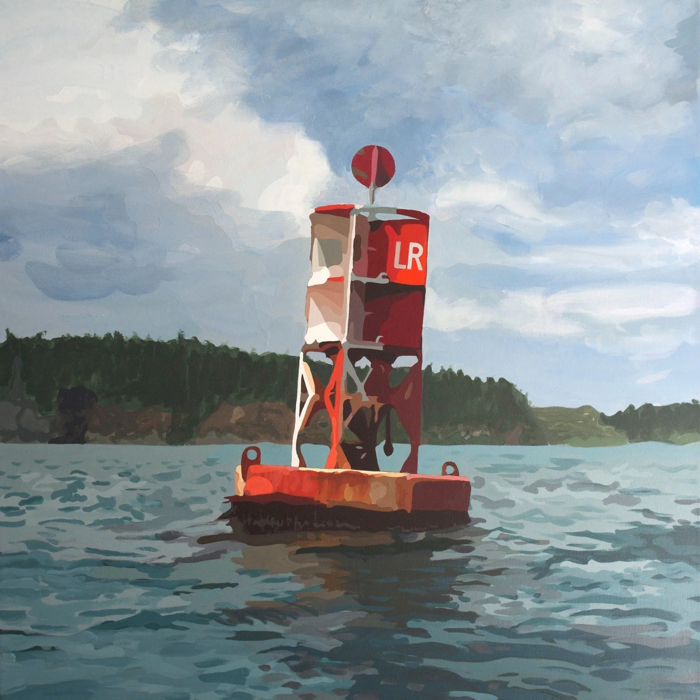 &quot;Littler River Bell&quot;
Acrylic on canvas
36 x 36 in.
2024 
Available
http://tinyurl.com/48mmnk3t