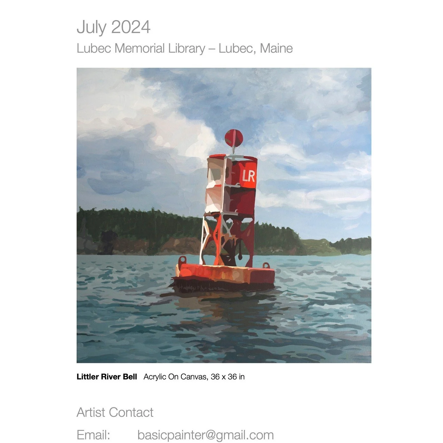 Solo exhibit in July.