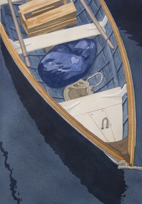 Blue Duffle Dinghy
1999
14 x 20 in
Watercolor
Private collection