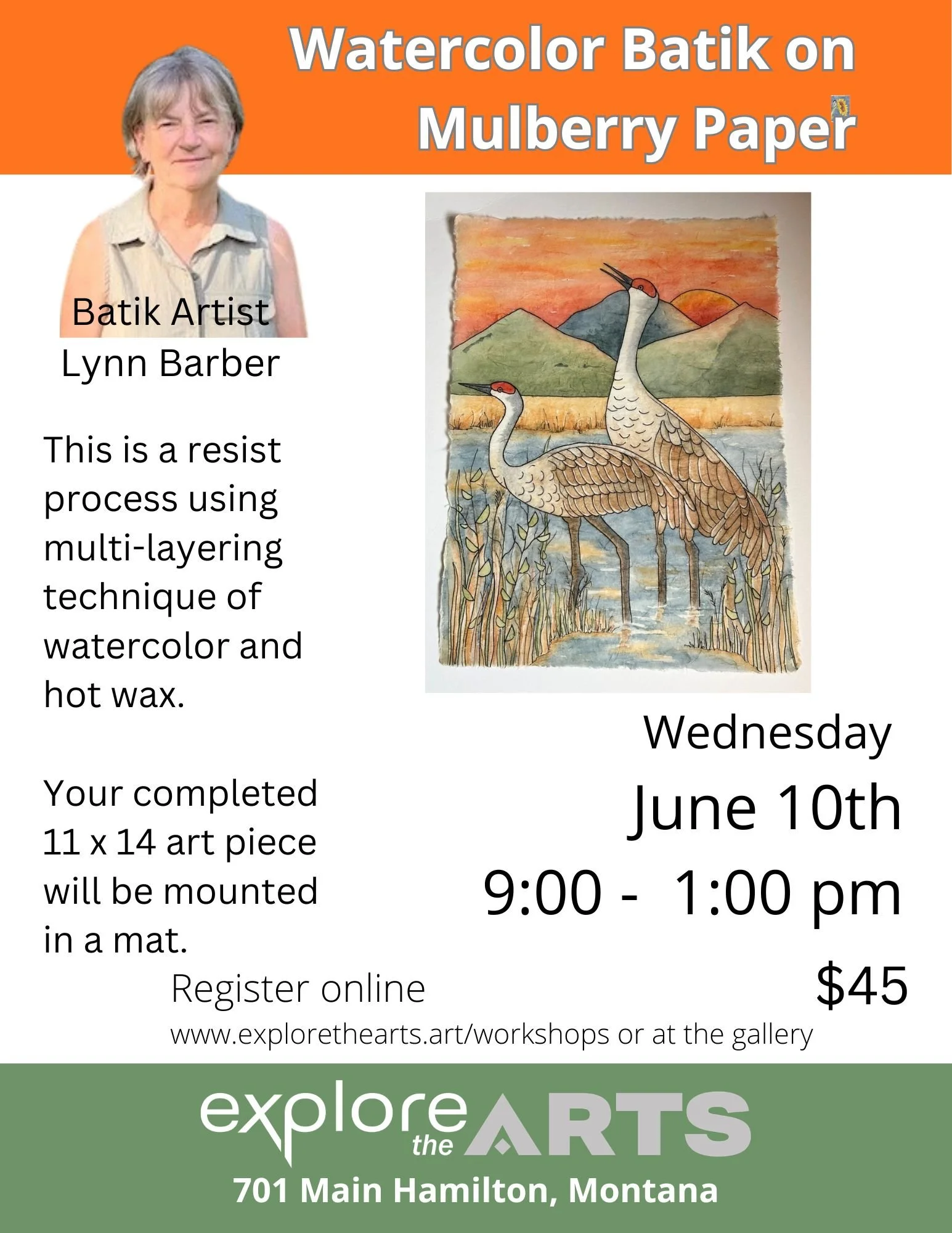 Watercolor Batik on Mulberry Paper