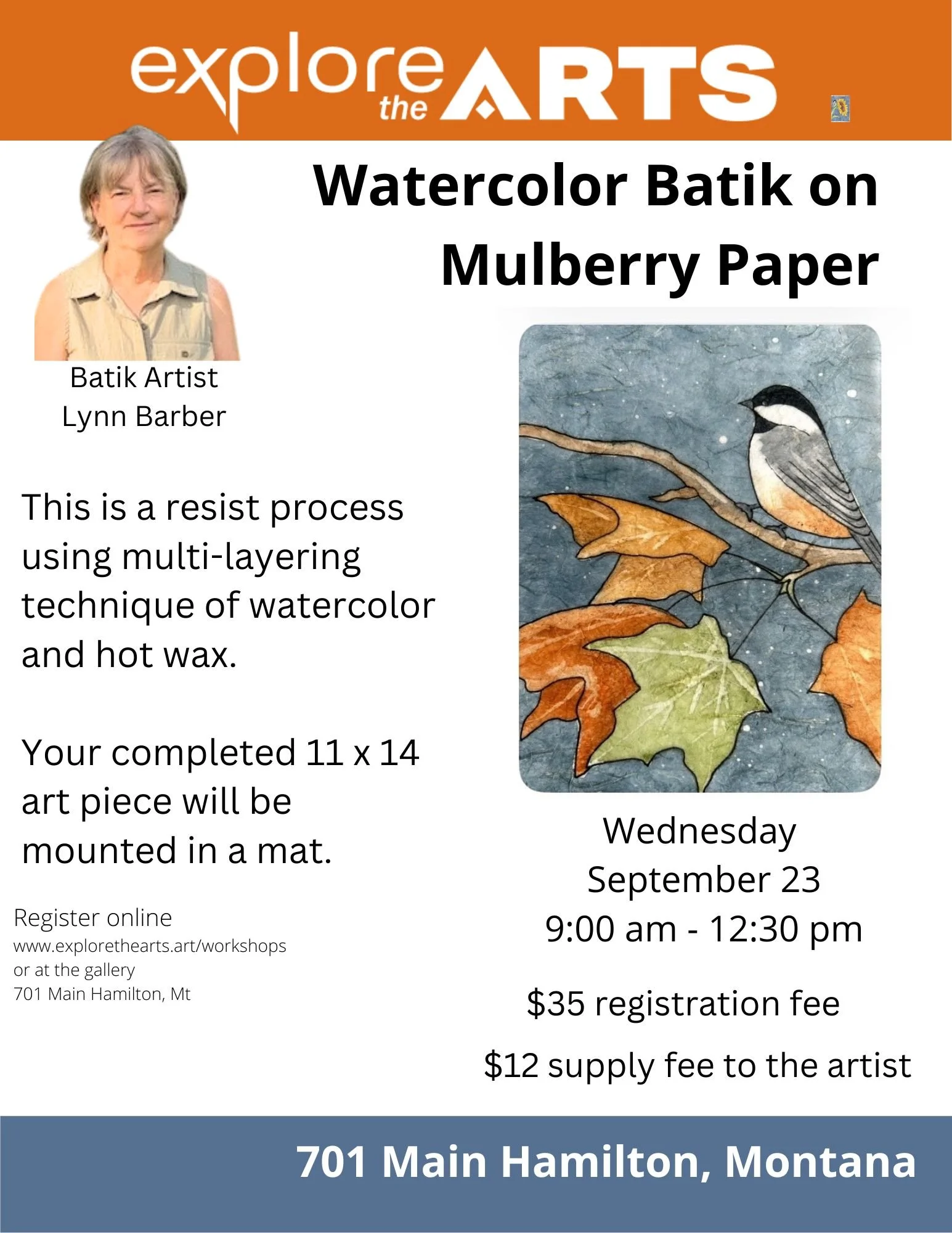 Watercolor Batik on Mulberry Paper Workshop