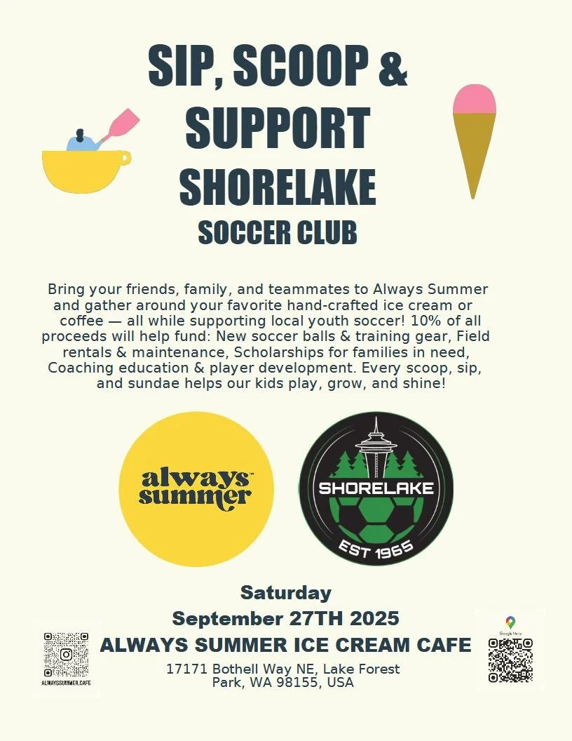 Sip, Scoop & Support Shorelake Soccer Club