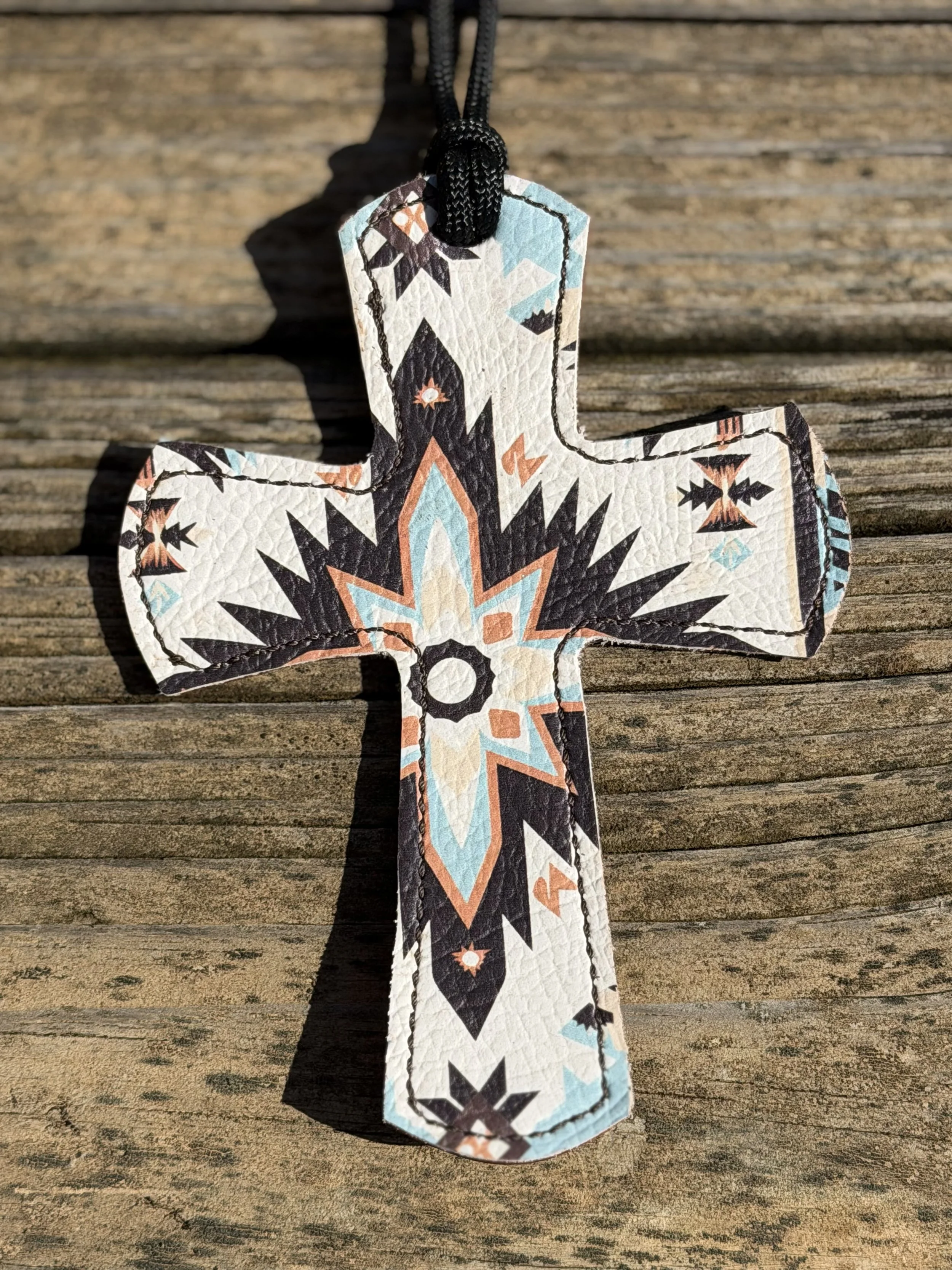 Turquoise Mesa Saddle Cross