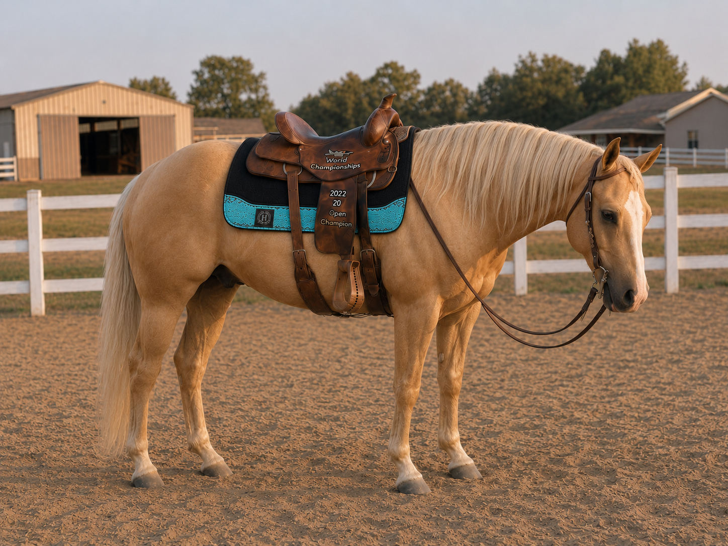 Circle H Hell-Bent Saddle Pad – Turquoise Tempest