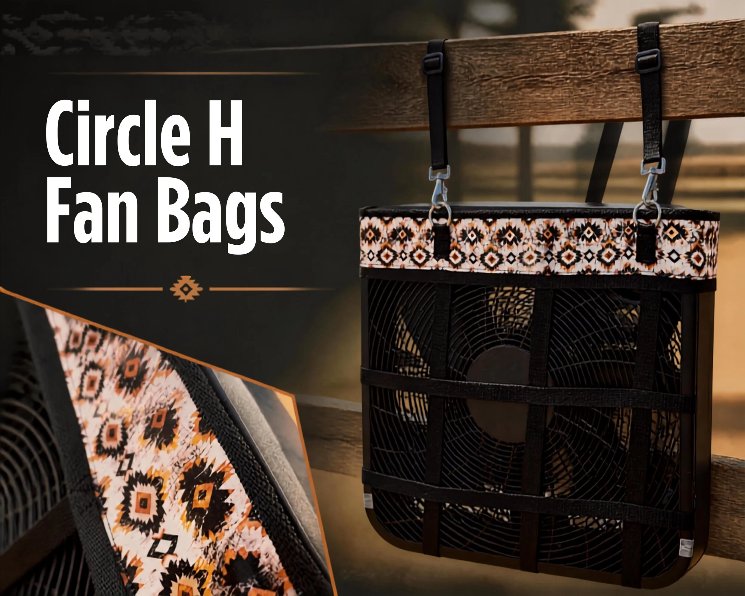 Black Hanging Stall Fan Bag