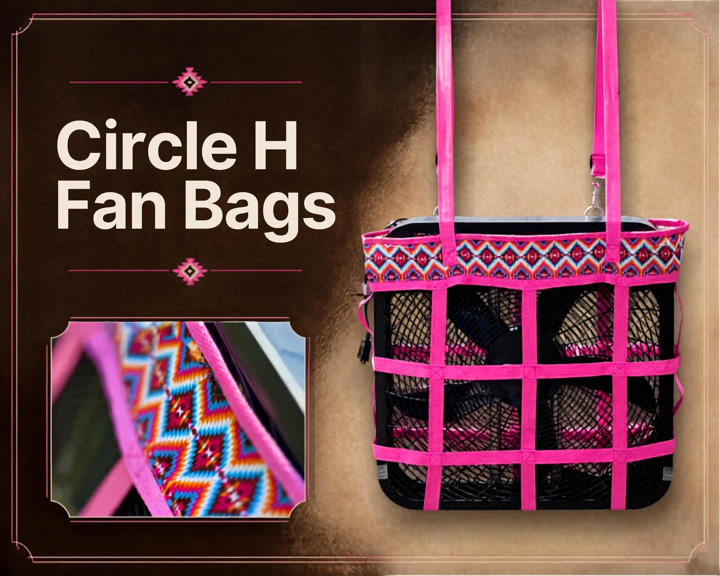 Pink Hanging Stall Fan Bag