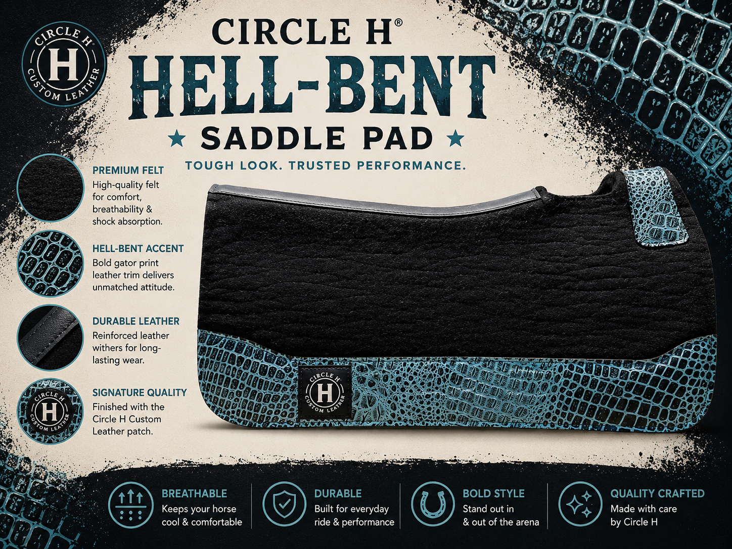 Hell-Bent “Blue Steel” Saddle Pad