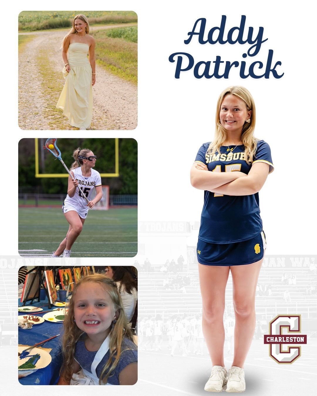 Our next Senior Spotlight goes to Addy Patrick! ☀️

Addy is heading to the College of Charleston this fall, and her positivity and energy are going to be so missed. Whether it&rsquo;s making teammates laugh, lifting everyone up, or bringing sunshine 
